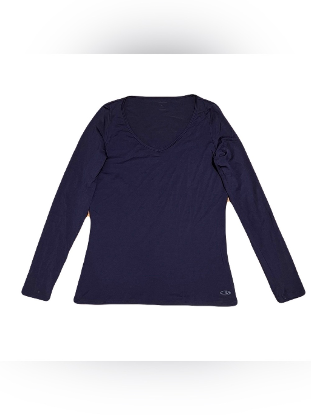 Icebreaker Siren 150 Merini Long Sleeve V-Neck Baselayer Top in Purple, size XL